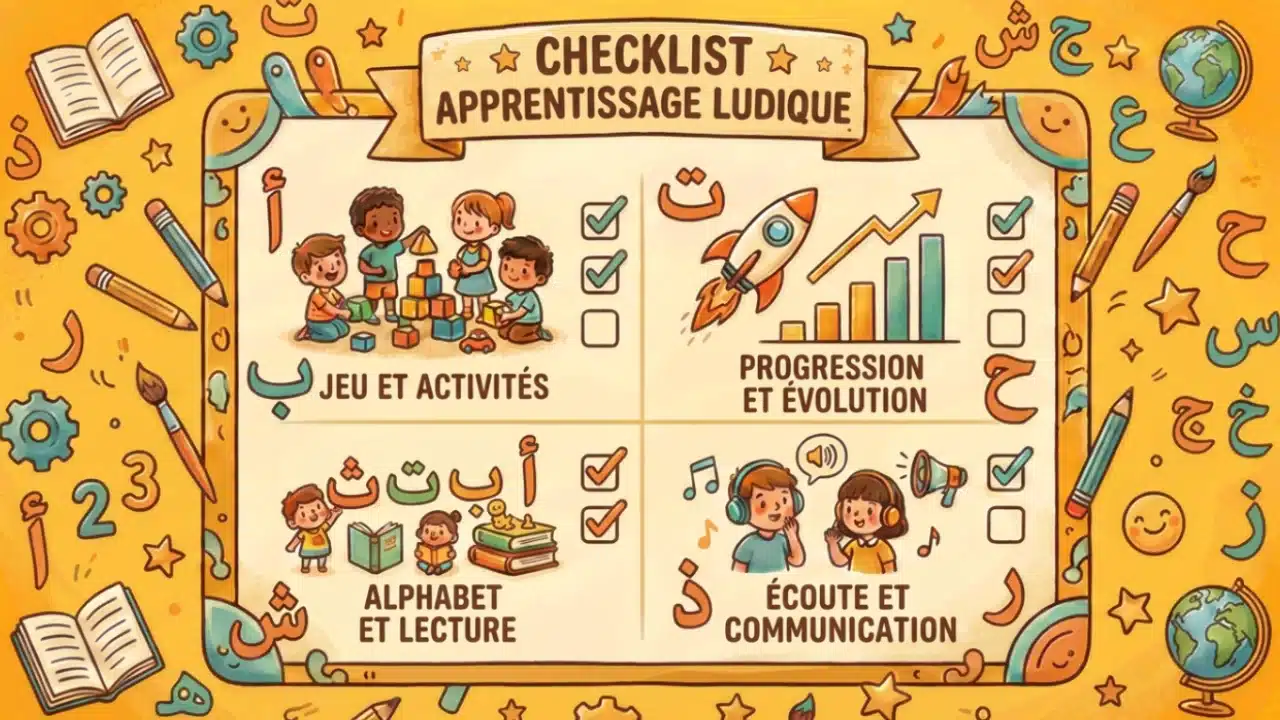 Grille des critères pour choisir une application d'apprentissage de l'arabe