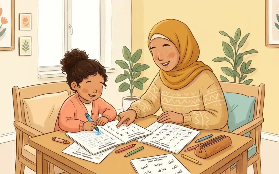 Exercices d&rsquo;arabe à imprimer : guide pratique pour enfants