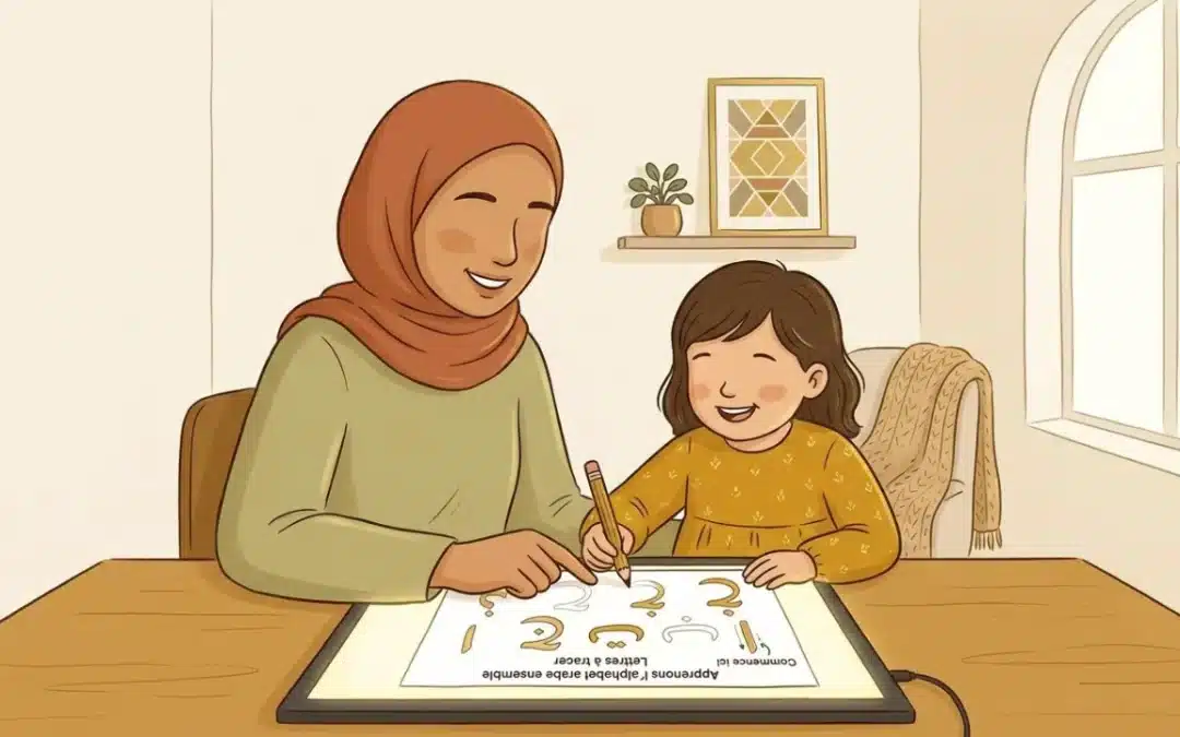 S&rsquo;entraîner à écrire les lettres de l&rsquo;alphabet arabe