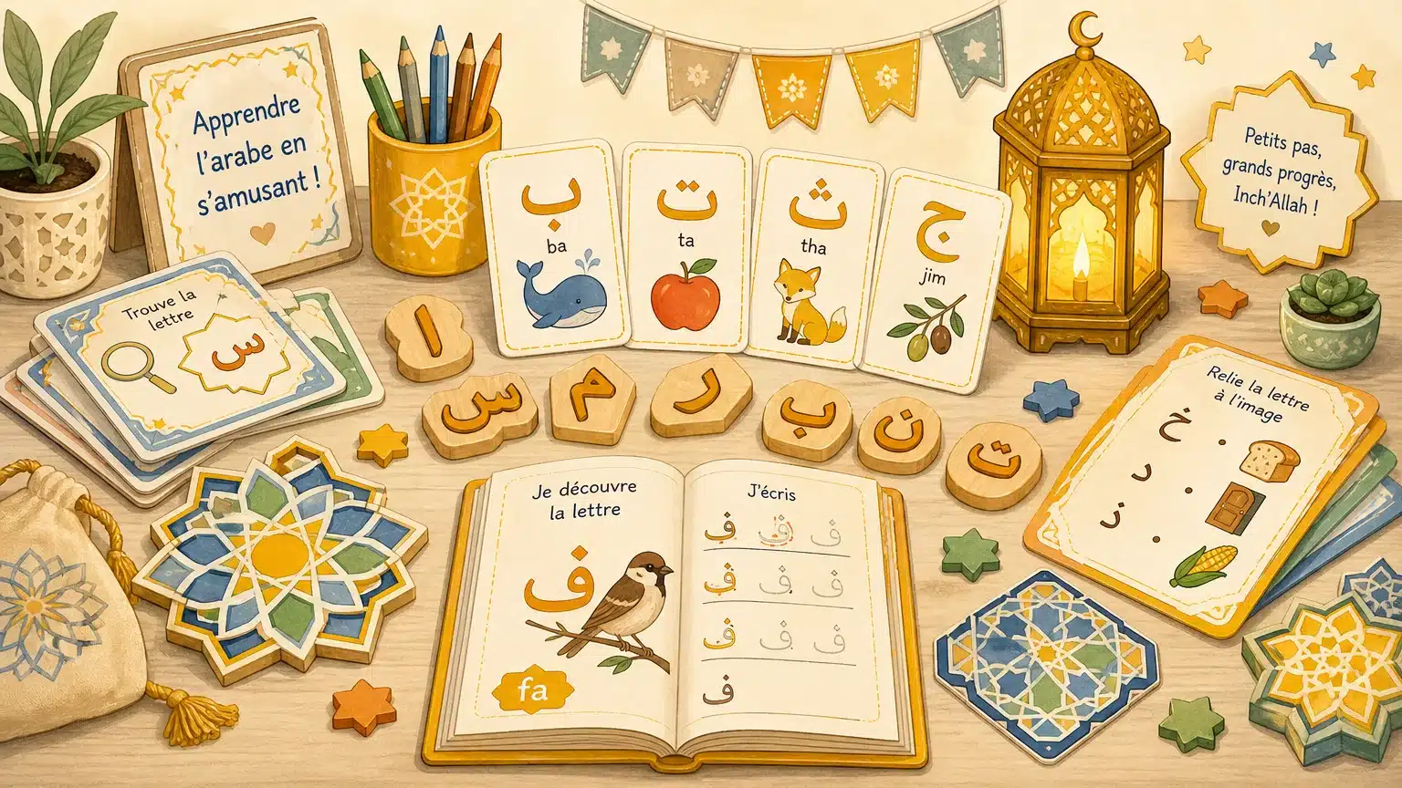 Activités ludiques autour des lettres arabes